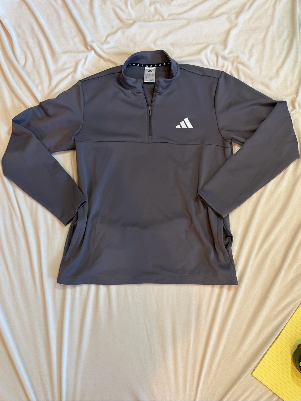 adidas Women's Gray Quarter-Zip Athletic Pullover